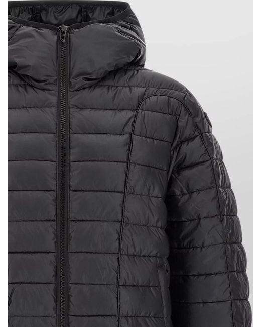 DIESEL Gray W Stone Wrd Hooded Padded Jacket for men