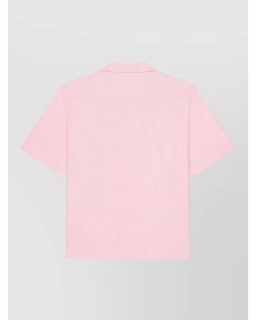 Givenchy Pink Cotton Printed Short-Sleeve Shirt for men