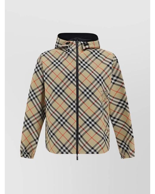 Burberry White Embroidered Reversible Jacket for men