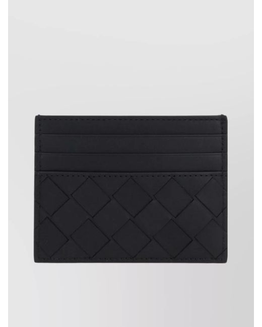 Bottega Veneta Black Leather Card Holder for men