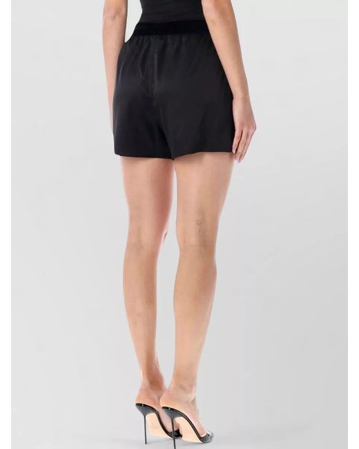 Tom Ford Black Silk Satin Relaxed-Fit Pajama Shorts