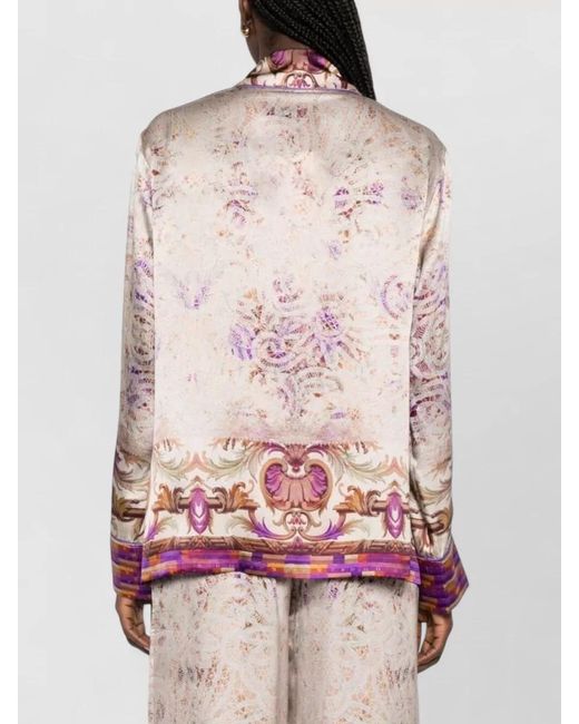 Pierre Louis Mascia Pink Silk Floral-Print Blazer