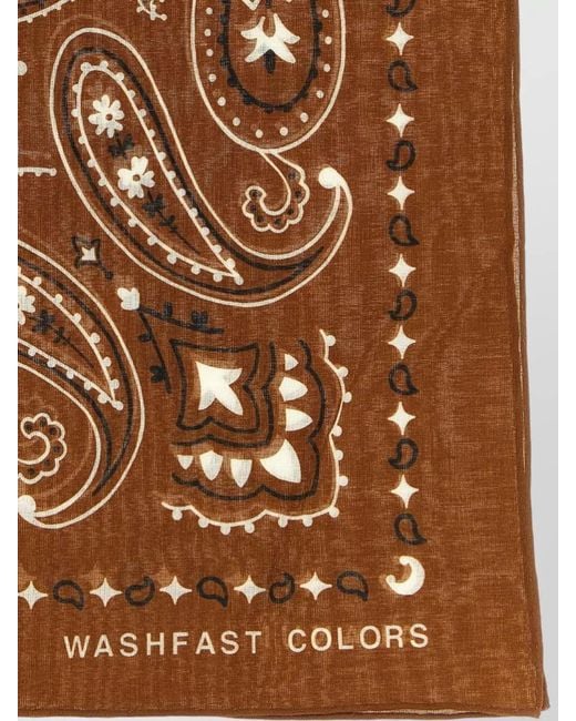 Alanui Brown Paisley Bandana Hair Accessory Washfast Colors