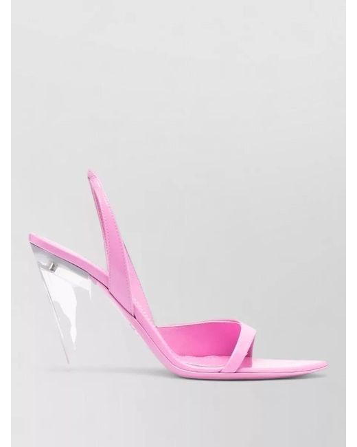 3Juin Pink Bridget Slingback Sandals Transparent Tapered Heel