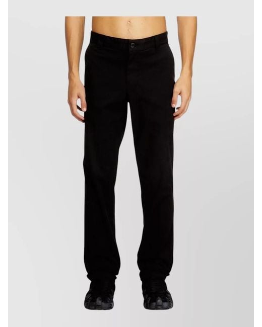 DIESEL Black Straight-Leg Trousers for men