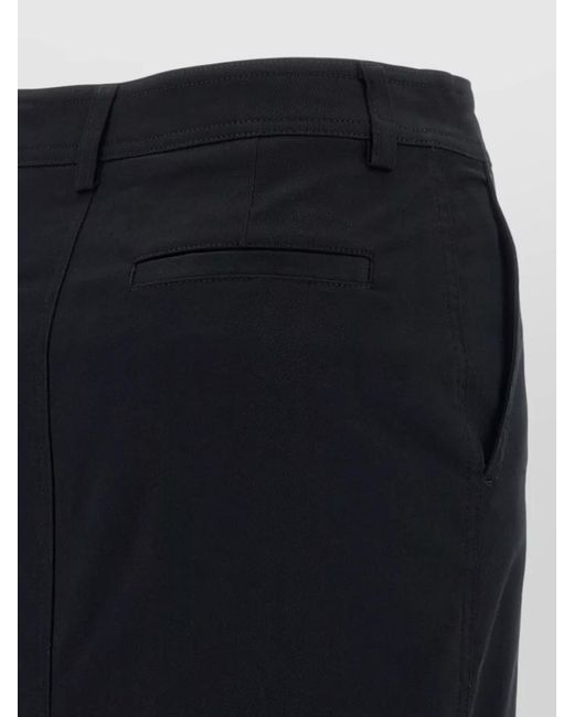 Thelatest Black Donna Skirt Belt Loops Back Pocket