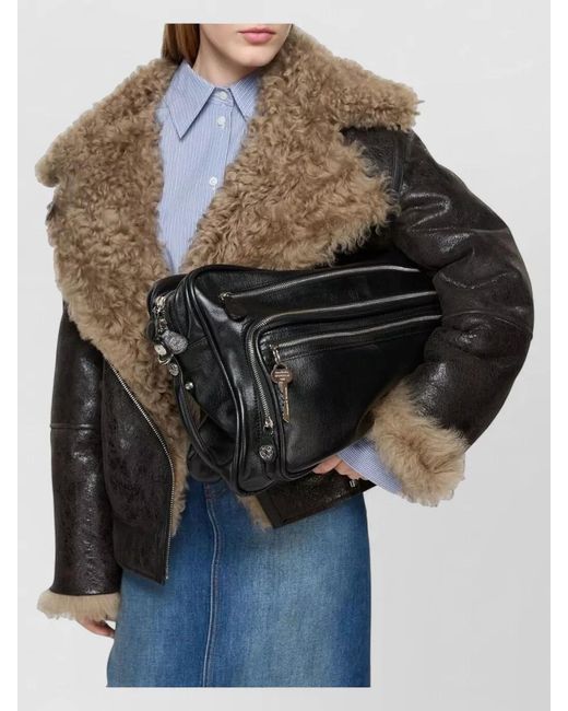 Acne Black Leather Shoulder Bag