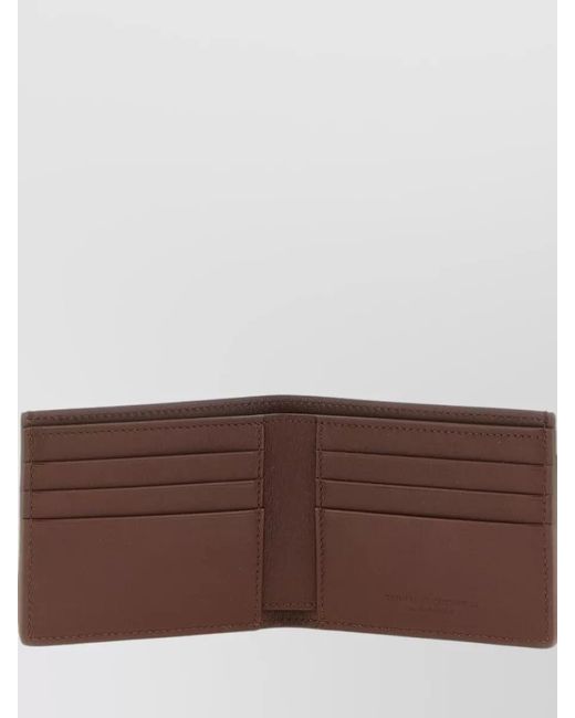 Brunello Cucinelli Purple Smooth Leather Bifold Wallet Design for men