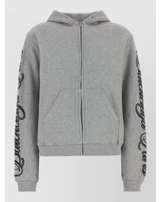 Balenciaga Gray Cotton Hoodie