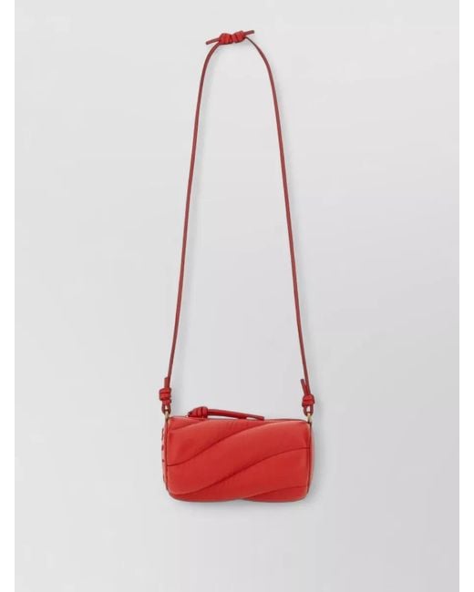Fiorucci White Mella Crossbody Bag Cylinder Knot Quilting
