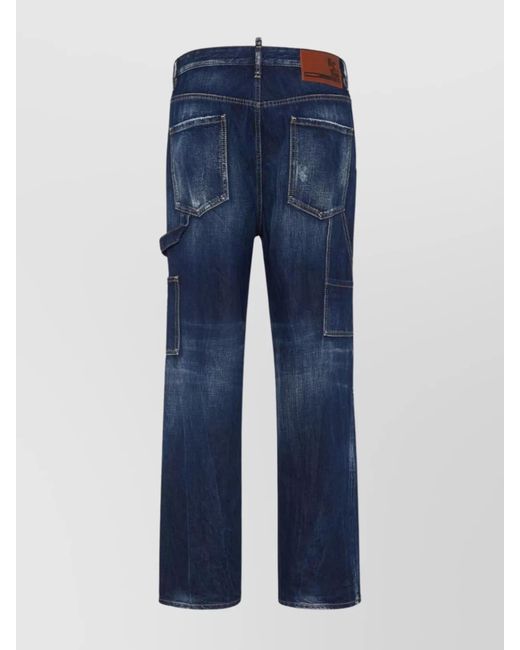 DSquared² Blue Denim Straight-Leg Jeans for men