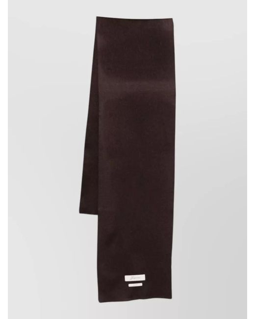 Jacquemus Brown Rectangular Scarf Soft Texture Design