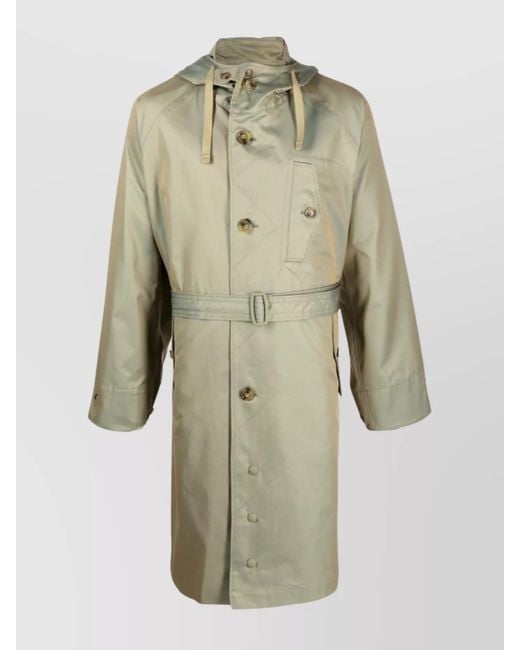 Baracuta Natural Hooded Belted Trench Coat for men