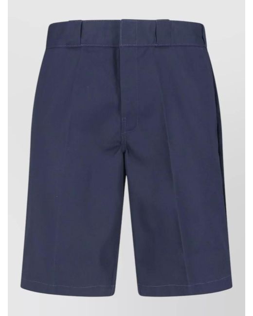 Dickies Blue Straight Shorts Belt Loops Back Pocket for men