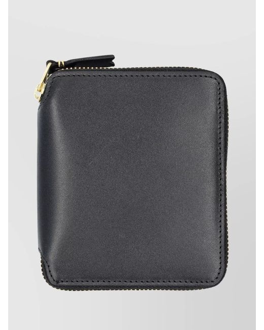 Comme des Garçons Gray Leather Zip Around Wallet