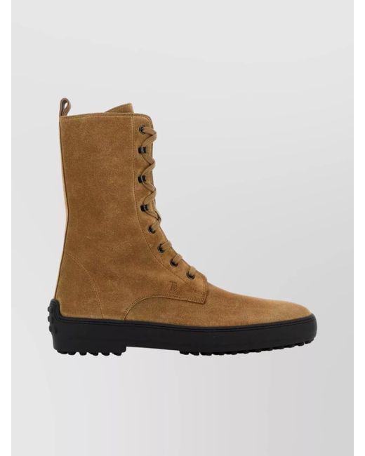 Tod's Brown Suede Ankle Boots