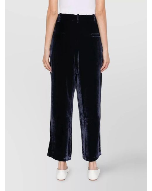 Pierre Louis Mascia Black Silk Wide-Leg Trousers