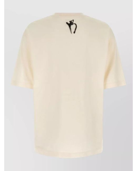 Y-3 Natural Cotton Relaxed-Fit Graphic-Print T-Shirt for men
