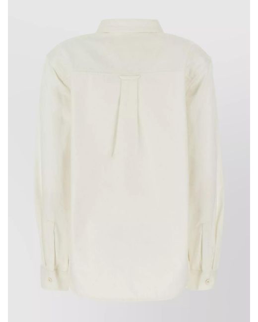 Jil Sander White Cotton Denim Oversized Shirt