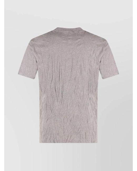 Bottega Veneta Gray Ribbed Cotton T-Shirt for men