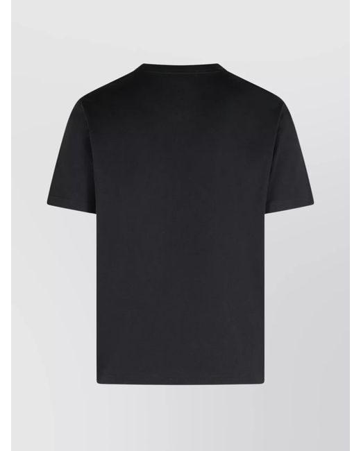 Lanvin Black Cotton Logo Print T-Shirt for men