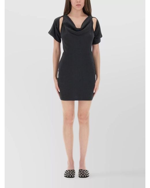 Alexander Wang Black Organic Cotton Slim-Fit Mini Dress