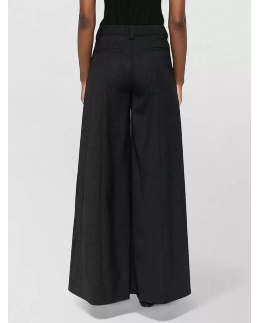 Thelatest Black Alma Wool Blend Tailored Wide Leg Trousers