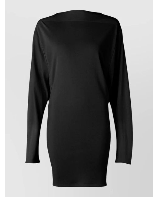 Jacquemus Black Draped Cutout Mini Dress