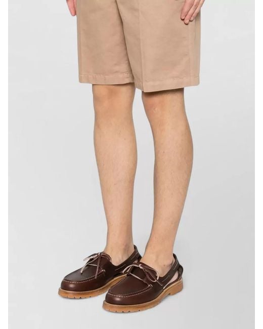 Zegna Natural Tailored Bermuda Shorts Belt Loops Pockets for men