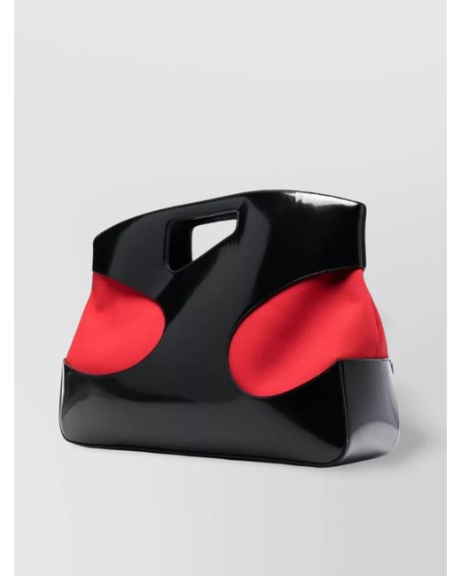 Ferragamo Red Leather Cutout Shoulder Bag for men