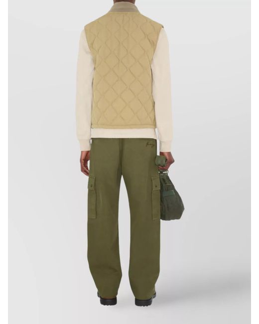 Burberry Natural Cotton Quilted Sleeveless Gilet for men