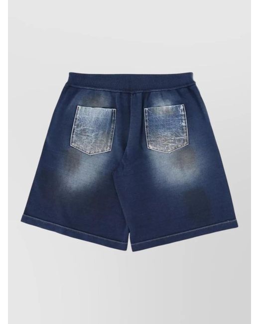 DSquared² Blue Cotton Chino Shorts for men