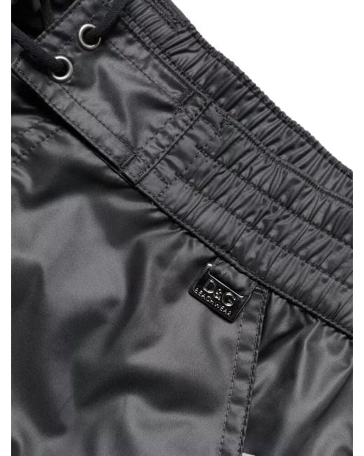 Dolce & Gabbana Gray Printed Swim Shorts