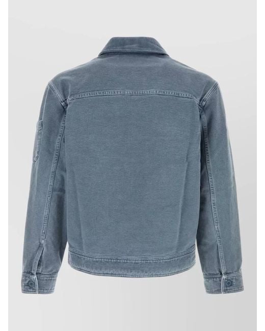 A.P.C. Blue Denim Bomber Jacket for men