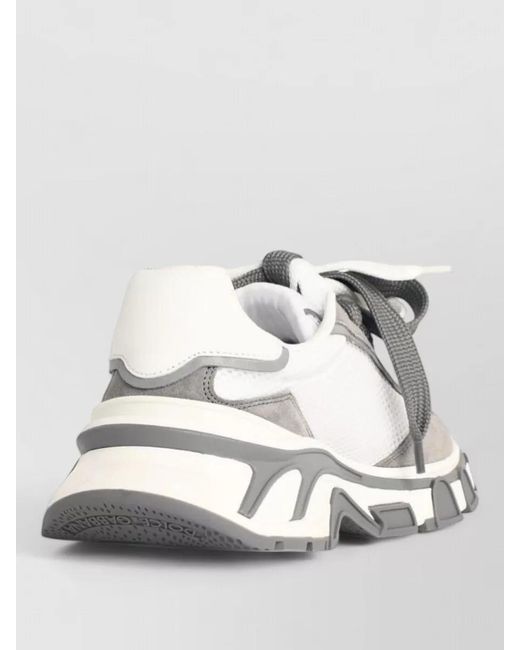 Dolce & Gabbana Metallic Leather Low-Top Sneakers for men