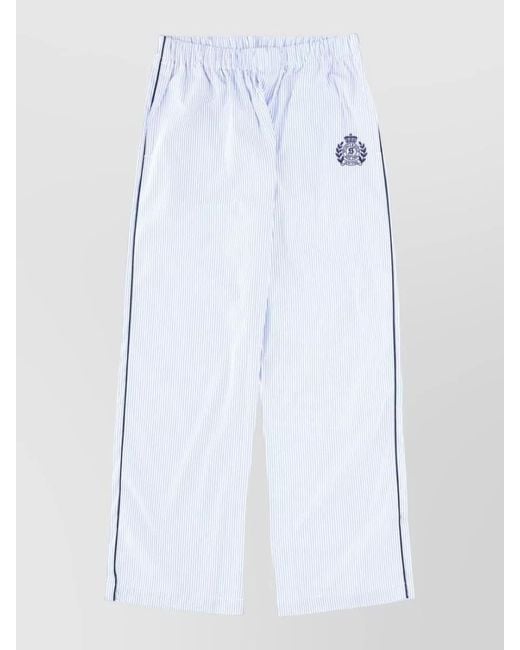 Sporty & Rich White Striped Cotton Pajama Pants
