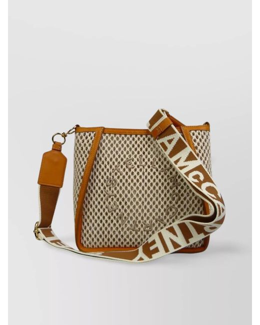Stella McCartney Natural Shoulder Bag Cotton Blend Shoulder Bag