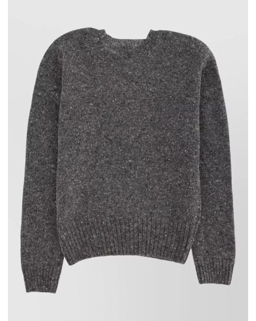 J.W. Anderson Gray Crew Neck Knitwear Featuring Embroidery Detail for men