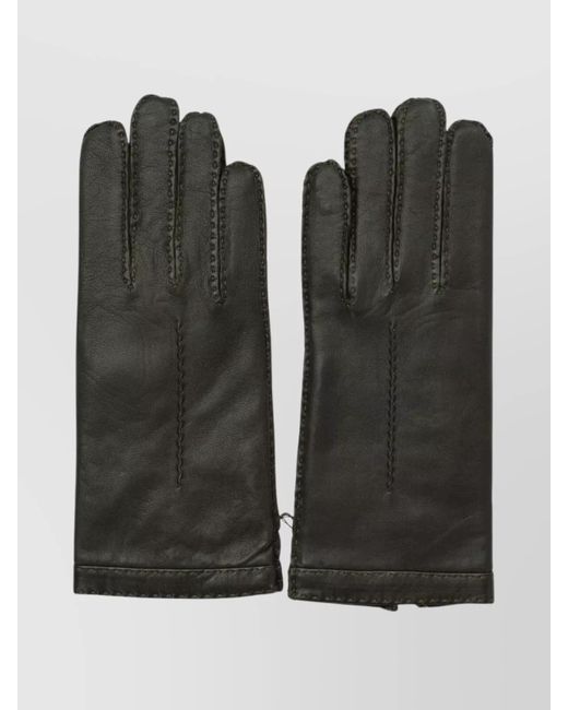 Restelli Restelli Cashmere Wool Gloves in Black | Lyst UK