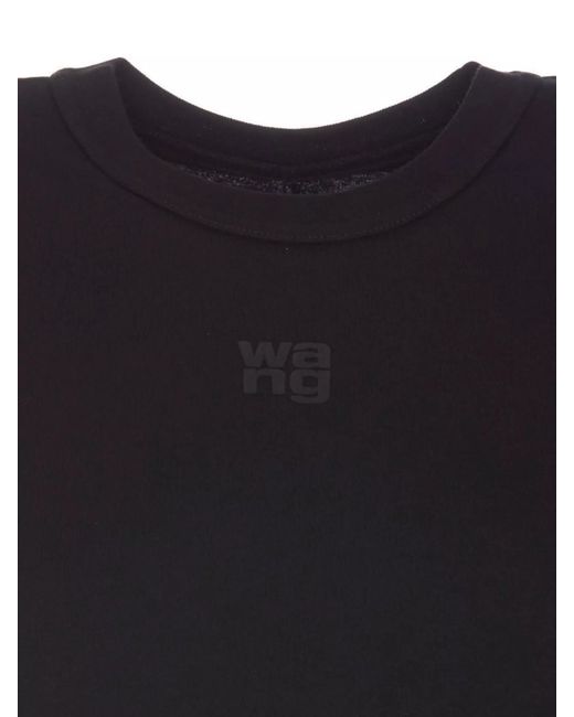 Alexander Wang Black Cotton Logo Print T-Shirt