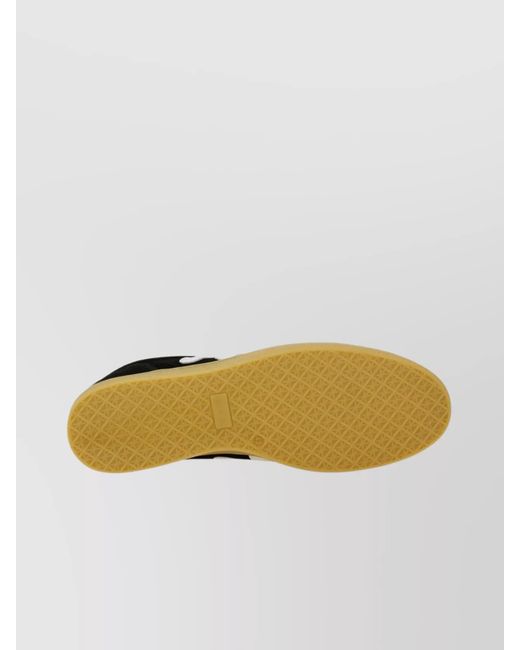 MSGM Black Suede Leather Retro Low-Top Sneakers for men