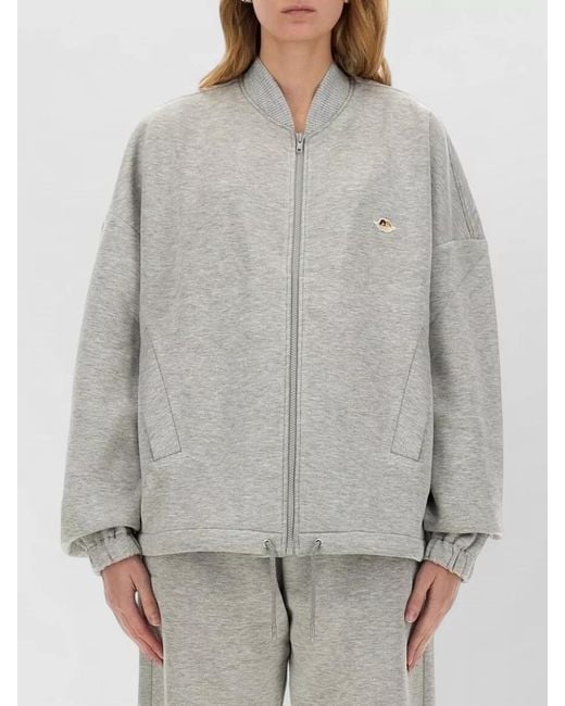 Fiorucci Gray Angel Zip Hoodie Regular Fit Knitwear