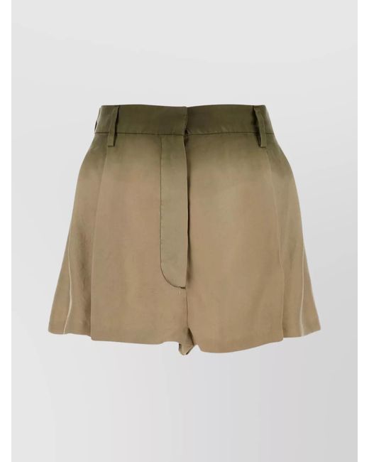 Prada Green Silk Shorts