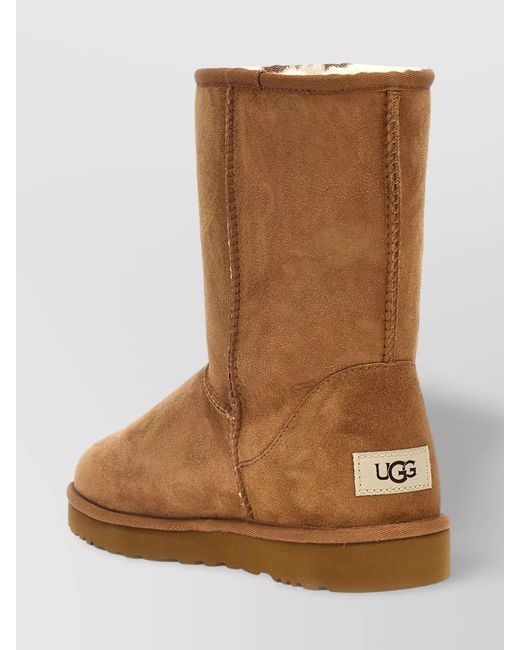 Ugg Brown Short Flat Sole Ankle Boots