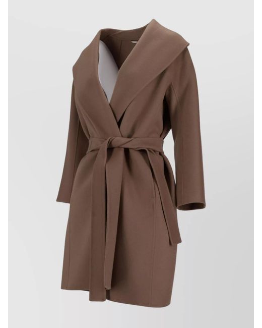 Max Mara Brown Virgin Wool Single-Breasted Coat