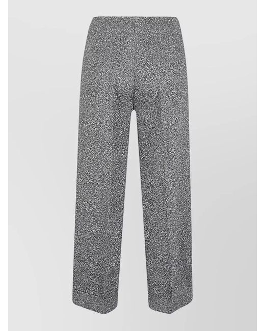 Circus Hotel Gray Viscose Trousers Elastic Waistband Wide Leg