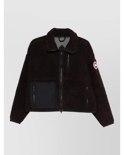 Canada Goose Black Simcoe Zip Up Fleece Jacket