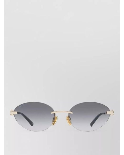 Gucci Gray Gg2051S Metal Frame Sunglasses Rimless