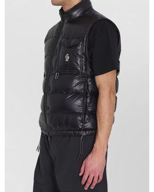 Moncler Black Uychi Quilted Packable Micro Ripstop Vest for men