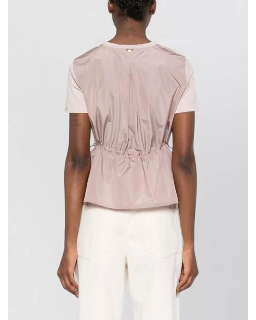 Herno Pink Cotton Drawstring T-Shirt